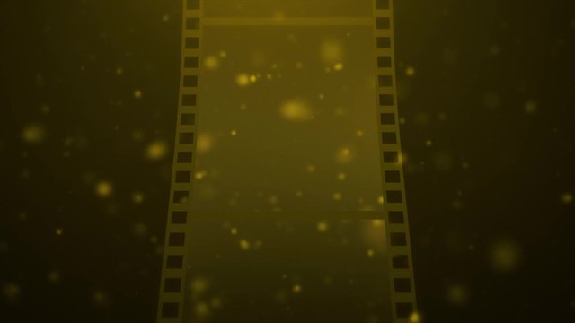 Gold Film Reel Abstract Rotation