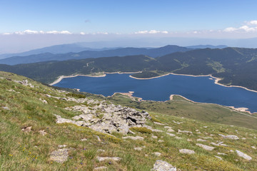 Landscape of Belmeken Dam, Rila mountain, Bulgaria