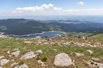 Fototapeta na wymiar Landscape of Belmeken Dam, Rila mountain, Bulgaria
