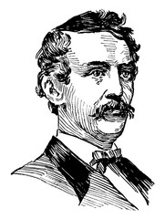 John Wilkes Booth vintage illustration © Morphart