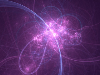 Purple shiny lines eerie abstract background