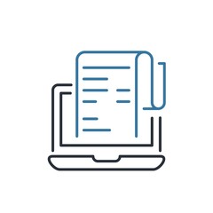 Electronic receipt. Vector linear icon on a white background.