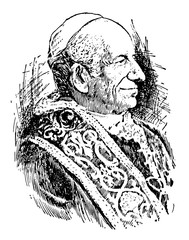 Leo XIII vintage illustration