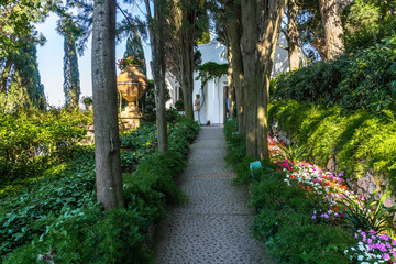 The gardens of Villa San Michele, Capri, Campania, Italy