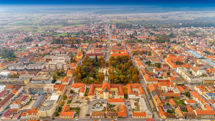 Beautiful Bjelovar from above, Bjelovar Bilogora County, Croatia