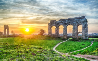 Ruins of the Parco degli Acquedotti, Rome, Italy