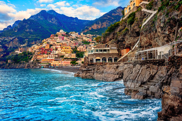 Positano on Amalfi coast, Naples, Italy