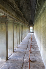 colonnade passage in buddhist temple Angkor wat
