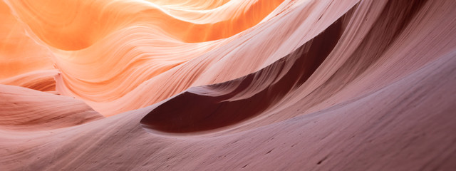 Colorful wave shape rocks at the Antelope Canyon, Arizona, USA - background and textures concept - obrazy, fototapety, plakaty