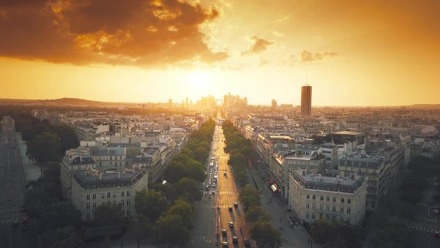 Paris view from Arc de Trimphe, France