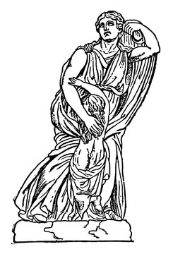 Niobe vintage illustration.