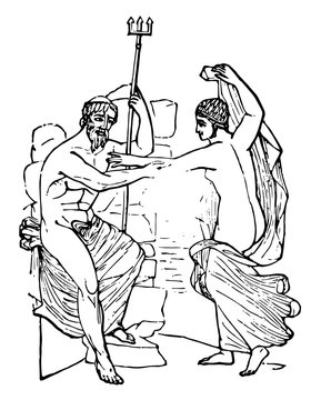 A caul or coif of network for covering the hair vintage engraving.