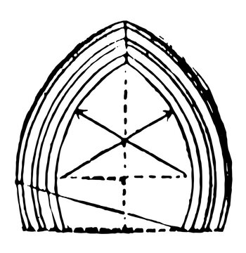 recommend clip art: Arch horseshoe vintage engraving.