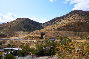 Old non working mine outside of Virginia City, Nevada.  Sherrifs office has these sites posted as dangerous do not enter