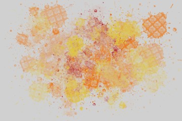 watercolor on white background.The colorful splashing in the paper. texture abstract color background