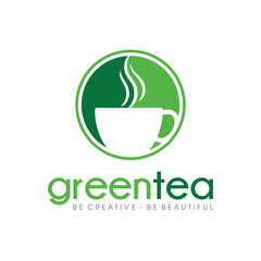 Green Tea Logo Inspiration Vector