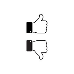Like and dislike symbol for web site Computer and mobile