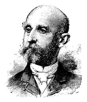 Alfred Thayer Mahan vintage illustration