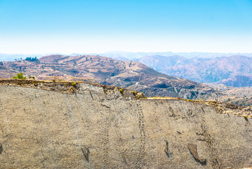 Sucre Bolivia dinosaur footprints in the Cretaceous park