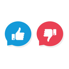 Thumb Up and Thumb Down icon for your website design