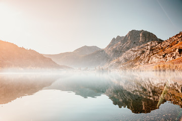 Misty Fall Morning On The Lake