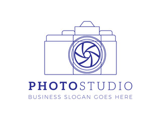 Abstract Minimal Photographer Logo with Camera for Photo Studio