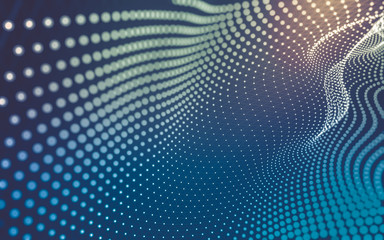 Abstract background. Molecules technology with polygonal shapes, connecting dots and lines....
