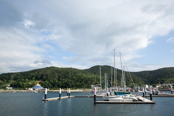 Fototapeta premium Tongyoung Port is a famous port in Tongyeong, Korea.