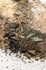 This is a photograph of a colorful powder eyeshadow background