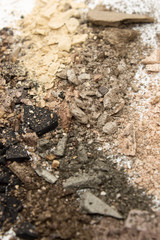 This is a photograph of a colorful powder eyeshadow background