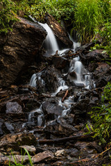 Small waterfall in stream