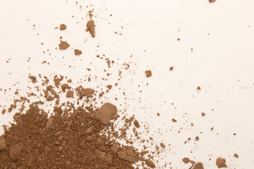 This is a photograph of a Bronzer powder makeup isolated on a White background