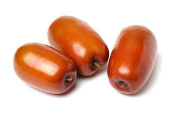 jujube or chinese date on white background