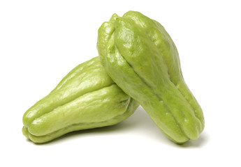 Chayote on a white background