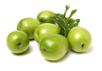 Fresh juicy jujube isolated on white background