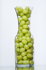 Fresh green seedless grapes