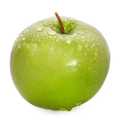 Perfect Fresh Green Apple Isolated on White Background