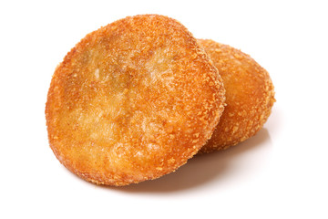 rice cracker on white background