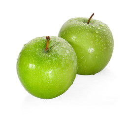 Green apple, isolated on white background
