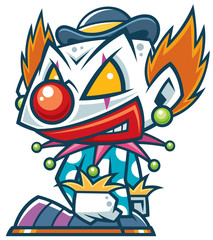 Vector illustration of Cartoon Clown