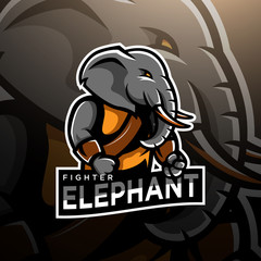 Elephant fighter logo gaming esport © Wisma Kreatif