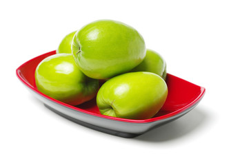 Fresh juicy jujube isolated on white background