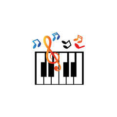 Piano icon vektor ilustrationdesign logo template