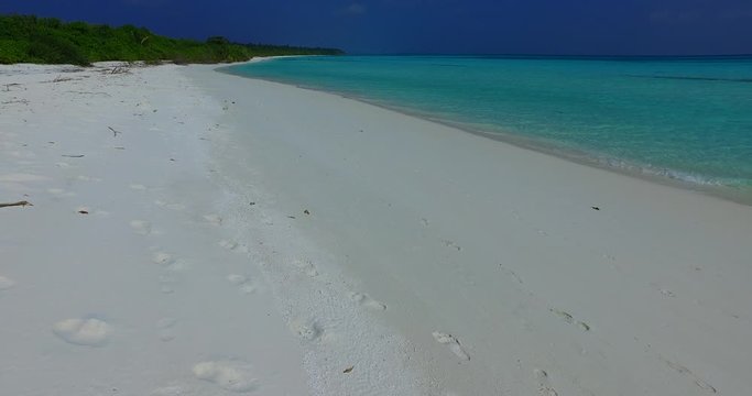 Picturesque Colorful Wallpaper Of A Wide Beach With White Fine Sand And Clean Emerald Water Of Ocean In Greater Sunda Islands