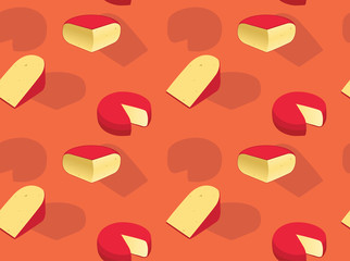 Food Cheese Type Gouda Seamless Background Wallpaper-01