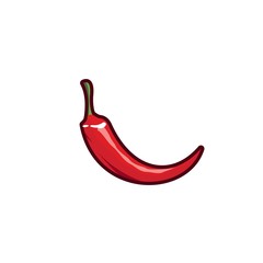 simple modern elegant hot chilli for sauce and food vector logo design