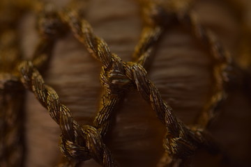 borlas con nudos desde vista macro