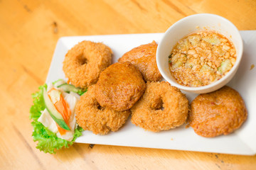 fried shrimp nuggets and french fries