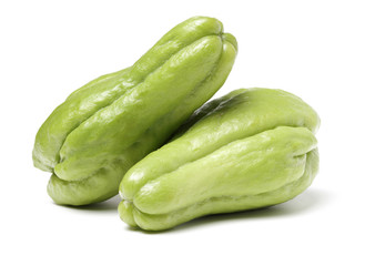 Chayote on a white background
