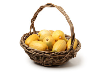 organic spaghetti squash Cucurbita pepo vegetable on white background